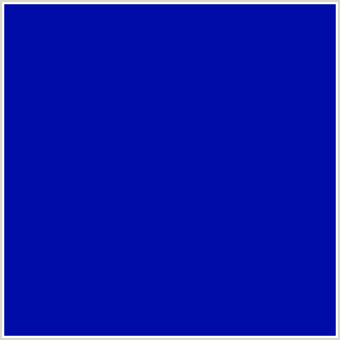 000CA7 Hex Color Image (BLUE, INTERNATIONAL KLEIN BLUE)