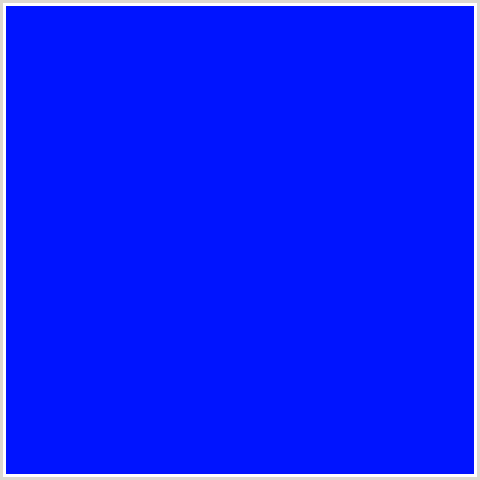 0014FF Hex Color Image (BLUE)