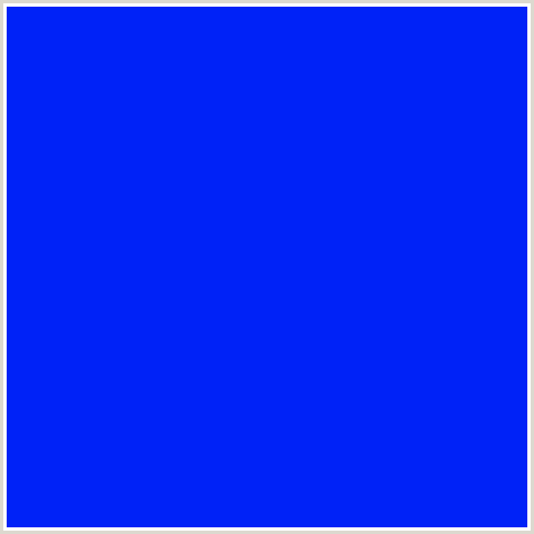 0022F7 Hex Color Image (BLUE)