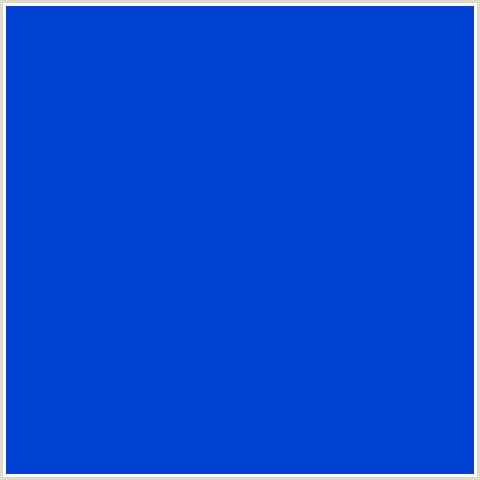 0043D4 Hex Color Image (BLUE, SCIENCE BLUE)
