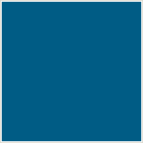 005C85 Hex Color Image (LIGHT BLUE, ORIENT)