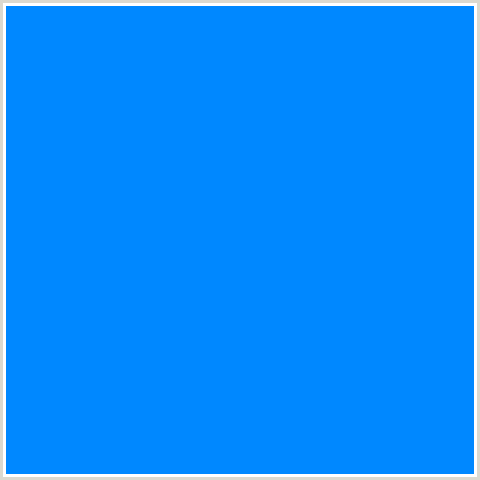 0088FF Hex Color Image (AZURE RADIANCE, BLUE)