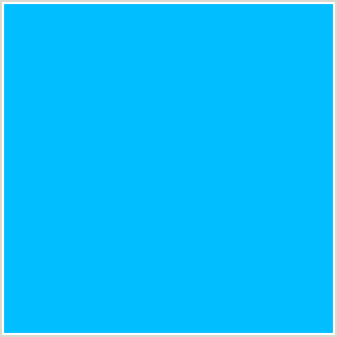 00BEFF Hex Color Image (CERULEAN, LIGHT BLUE)