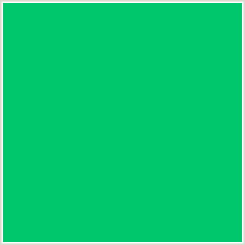 00C76C Hex Color Image (GREEN BLUE, JADE)