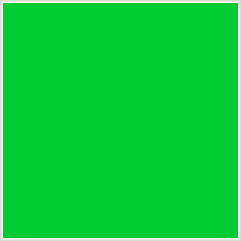 00CD31 Hex Color Image (GREEN, MALACHITE)