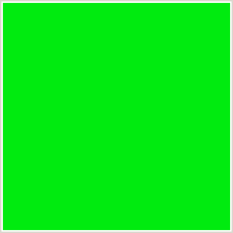 00EB0F Hex Color Image (GREEN)