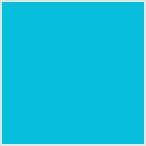 08BFDB Hex Color Image (CERULEAN, LIGHT BLUE)