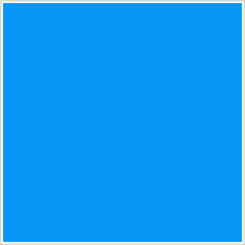 0A96F7 Hex Color Image (AZURE RADIANCE, BLUE)
