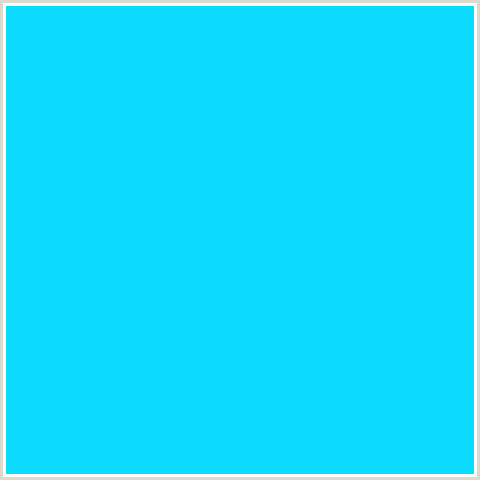 0ADBFF Hex Color Image (CYAN, LIGHT BLUE)