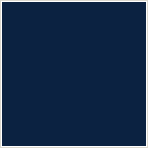 0B2241 Hex Color Image (BLUE, DOWNRIVER, MIDNIGHT BLUE)