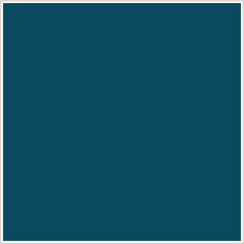 0B4960 Hex Color Image (DEEP SEA GREEN, LIGHT BLUE)