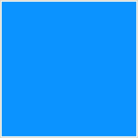 0B93FF Hex Color Image (BLUE, DODGER BLUE)