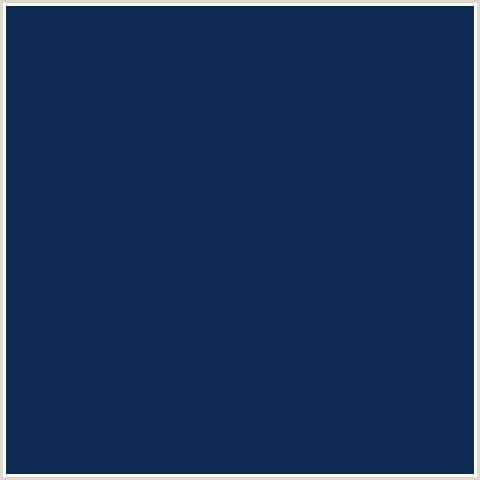 0E2A53 Hex Color Image (BLUE, DOWNRIVER, MIDNIGHT BLUE)