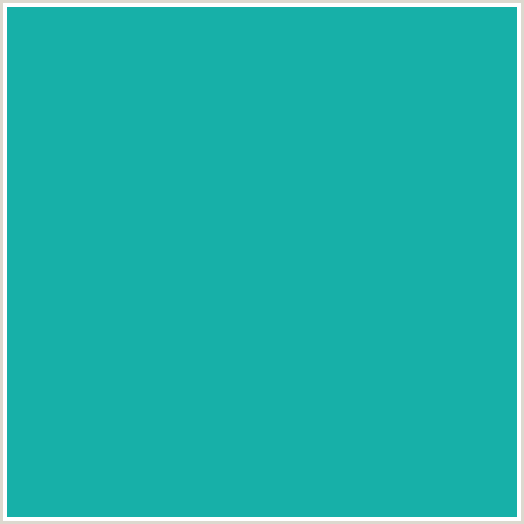 17B0A8 Hex Color Image (AQUA, EASTERN BLUE, LIGHT BLUE)