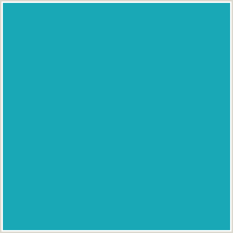 19A8B6 Hex Color Image (EASTERN BLUE, LIGHT BLUE)