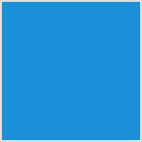 1B90DA Hex Color Image (BLUE, CURIOUS BLUE)