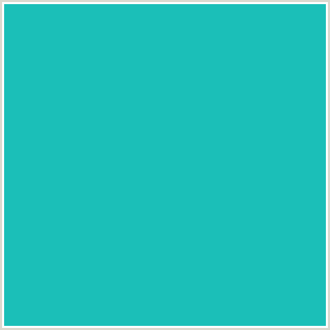 1BBFB8 Hex Color Image (AQUA, JAVA, LIGHT BLUE)