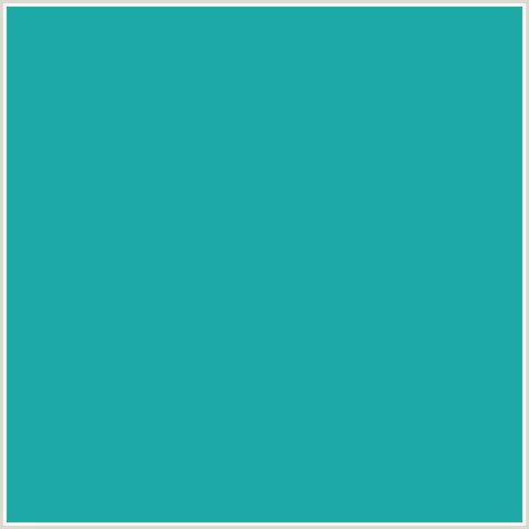 1CA8A4 Hex Color Image (AQUA, EASTERN BLUE, LIGHT BLUE)