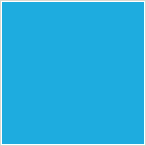 1EACDF Hex Color Image (CURIOUS BLUE, LIGHT BLUE)