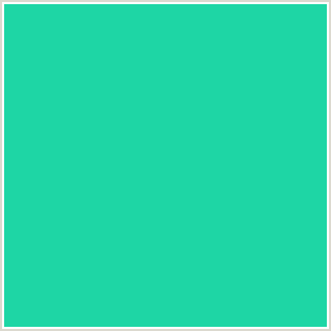 1ED6A5 Hex Color Image (BLUE GREEN, JAVA)