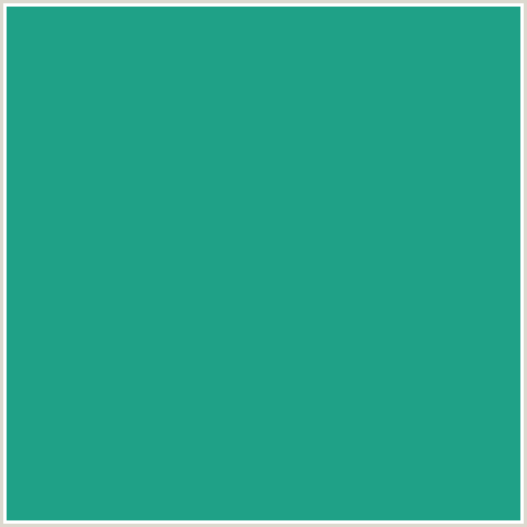 1FA187 Hex Color Image (BLUE GREEN, JUNGLE GREEN)