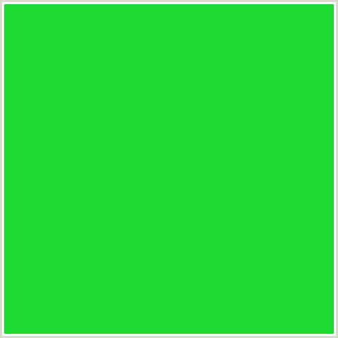 1FD935 Hex Color Image (GREEN, MALACHITE)