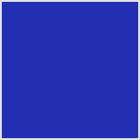 222FB3 Hex Color Image (BLUE, PERSIAN BLUE)