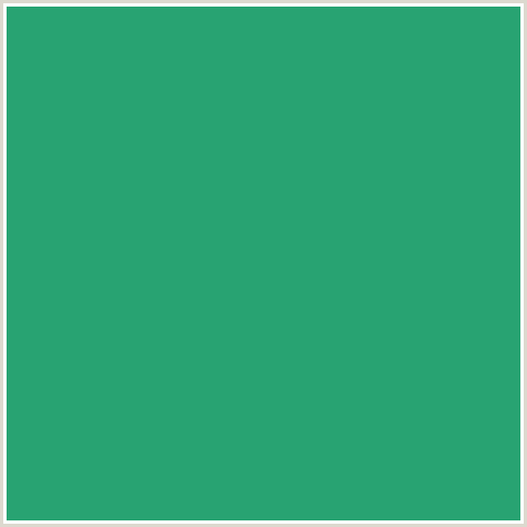 28A372 Hex Color Image (GREEN BLUE, JUNGLE GREEN)