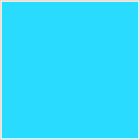 29DCFF Hex Color Image (CYAN, LIGHT BLUE)