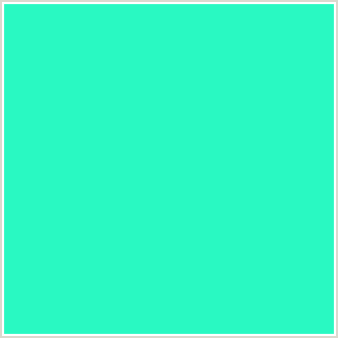 29F9C2 Hex Color Image (BLUE GREEN, BRIGHT TURQUOISE)