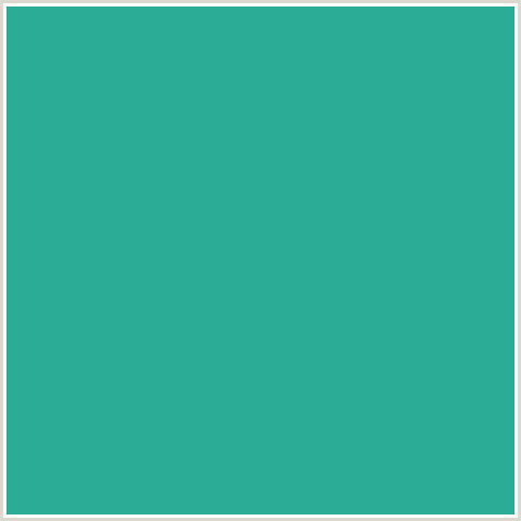 2BAC96 Hex Color Image (BLUE GREEN, JUNGLE GREEN)