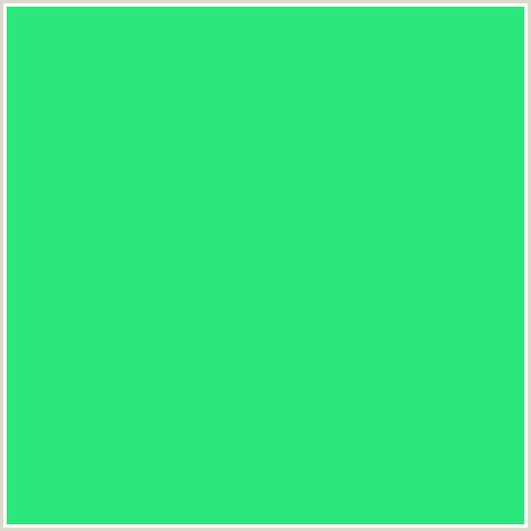 2BE87C Hex Color Image (GREEN BLUE, MALACHITE)