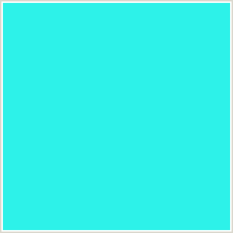 2DF2E9 Hex Color Image (AQUA, BRIGHT TURQUOISE, LIGHT BLUE)