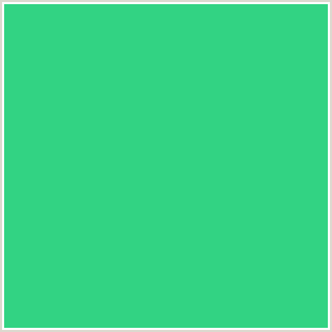 32D383 Hex Color Image (GREEN BLUE, SHAMROCK)