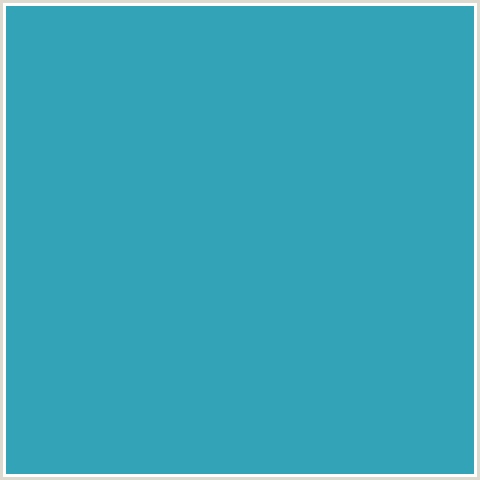 33A4B8 Hex Color Image (LIGHT BLUE, PELOROUS)