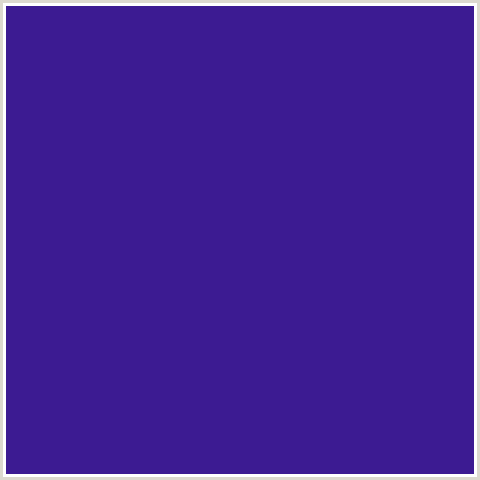 3C1B92 Hex Color Image (BLUE VIOLET, DAISY BUSH)