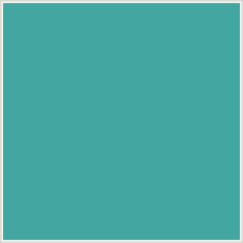 42A7A1 Hex Color Image (AQUA, KEPPEL, LIGHT BLUE)