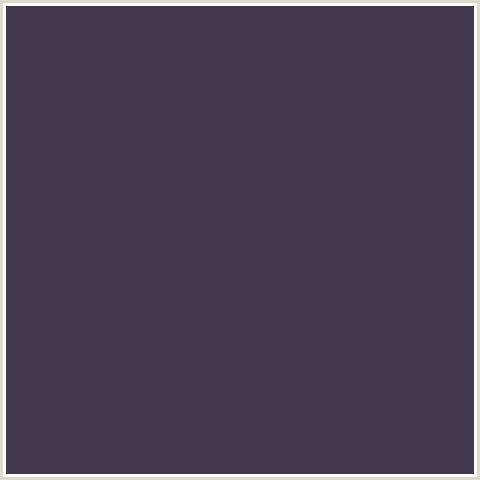 433A4F Hex Color Image (BLUE VIOLET, SHIP GRAY)