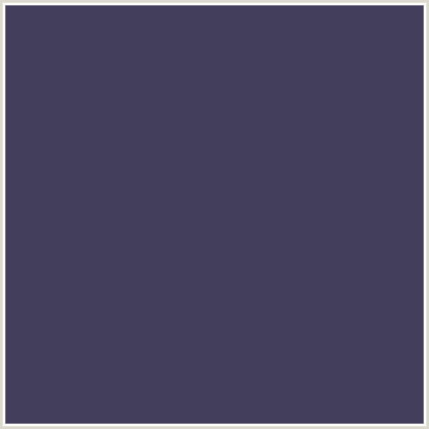 433E5C Hex Color Image (BLUE VIOLET, MULLED WINE)