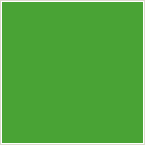 49A335 Hex Color Image (APPLE, GREEN)