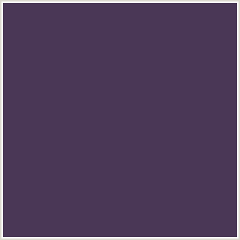 4A3756 Hex Color Image (VIOLET BLUE, VOODOO)