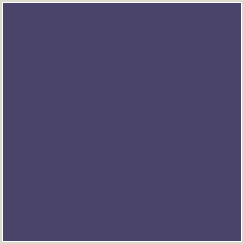 4A446B Hex Color Image (BLUE, MULLED WINE)