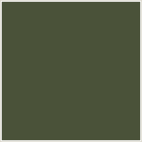 4A5239 Hex Color Image (GREEN YELLOW, KELP)