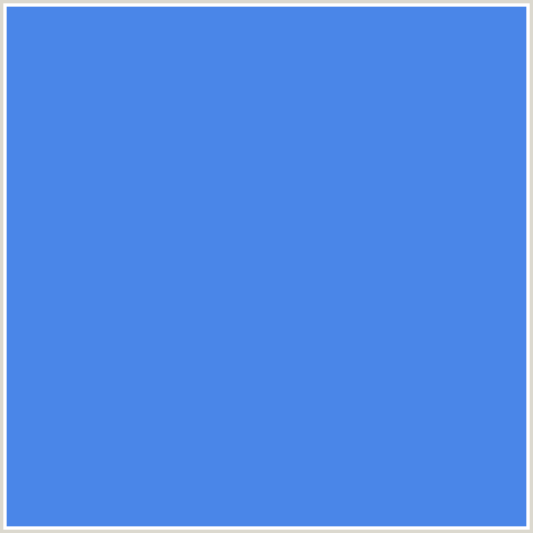 4A86E8 Hex Color Image (BLUE, CORNFLOWER BLUE)