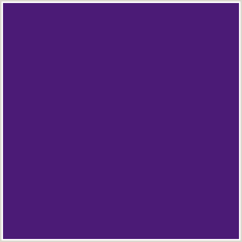 4B1B76 Hex Color Image (HONEY FLOWER, VIOLET BLUE)