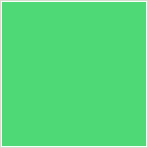 4ED876 Hex Color Image (EMERALD, GREEN)