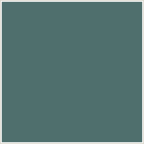 4F6F6D Hex Color Image (AQUA, CUTTY SARK, LIGHT BLUE)