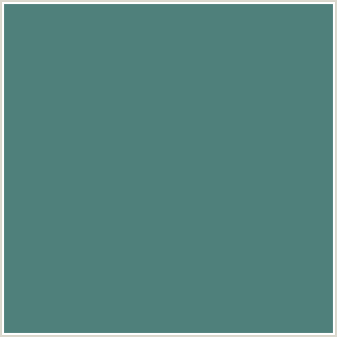 4F807B Hex Color Image (BLUE GREEN, CUTTY SARK)