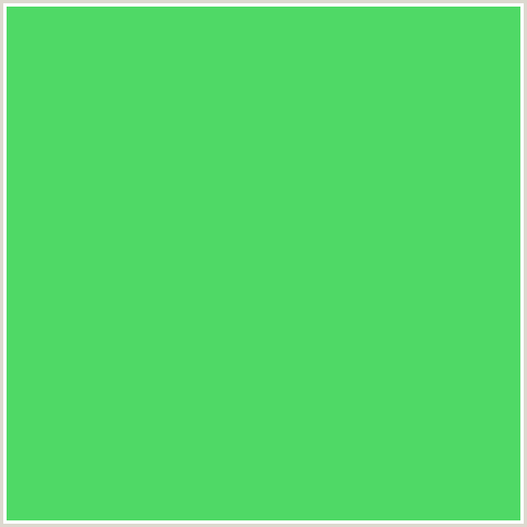 4FD966 Hex Color Image (EMERALD, GREEN)