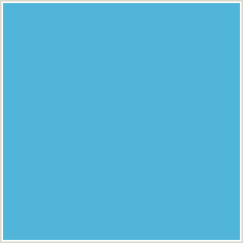 51B5D9 Hex Color Image (LIGHT BLUE, SHAKESPEARE)